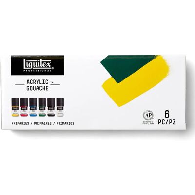Set di Gouache Acrilica Professionale Liquitex - Colori Primari Set di Gouache Acrilica Professionale Liquitex - Colori Primari
