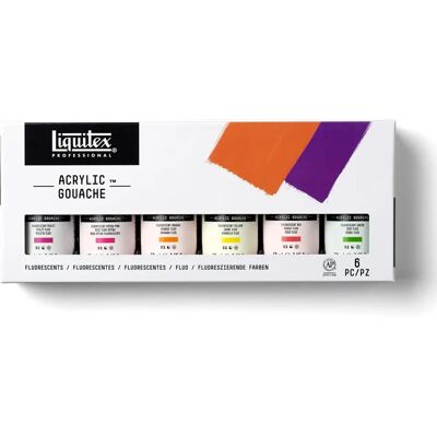 Set de Couleurs Fluorescentes Liquitex Gouache - Fournitures d'Art Set de Couleurs Fluorescentes Liquitex Gouache - Fournitures d'Art