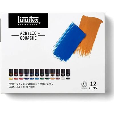Liquitex Acrylic Gouache Set - Matte, Intense Colors - 12x22ml Liquitex Acrylic Gouache Set - Matte, Intense Colors - 12x22ml