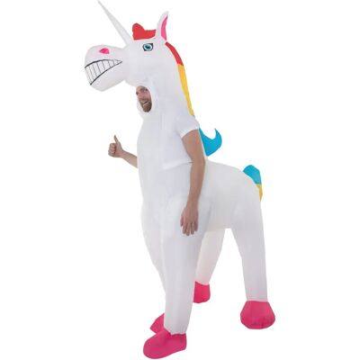 Fantasia inflável Morphsuits Unicórnio Branco - Tamanho adulto Fantasia inflável Morphsuits Unicórnio Branco - Tamanho adulto