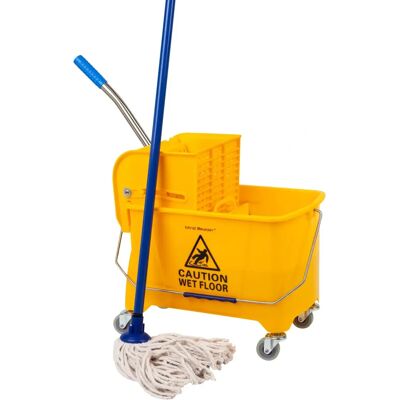 Seau à Moppe Jaune avec Essoreur - Seau à Moppe Seau à Moppe Jaune avec Essoreur - Seau à Moppe