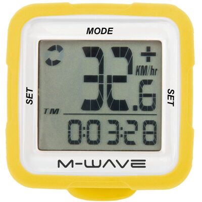 M-WAVE XIV Computer Yellow Silicone 14 Functions - Computer M-WAVE XIV Computer Yellow Silicone 14 Functions - Computer