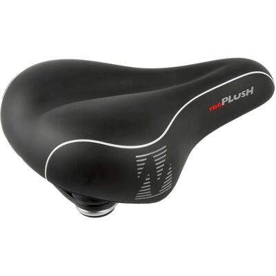 Velo Plush Elasto MF Stad Comfort Zadel - Zwart Velo Plush Elasto MF Stad Comfort Zadel - Zwart