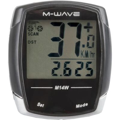 M-Wave M14W Bicycle Computer - 14 Functions, Wireless M-Wave M14W Bicycle Computer - 14 Functions, Wireless