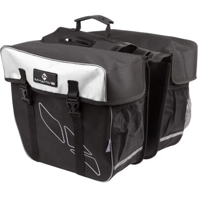 M-WAVE Amsterdam Double Torba rowerowa - 30L, Czarna/Biała M-WAVE Amsterdam Double Torba rowerowa - 30L, Czarna/Biała