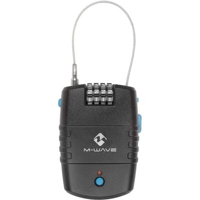 M-WAVE Lock 'N' Roll Alarm - Schwarz/Blau Fahrradschloss mit 4-stelligem Code M-WAVE Lock 'N' Roll Alarm - Schwarz/Blau Fahrradschloss mit 4-stelligem Code