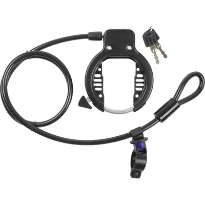 M-Wave Ringloop Fahrradschloss - 10x1500 mm, Schlüssel, Schwarz M-Wave Ringloop Fahrradschloss - 10x1500 mm, Schlüssel, Schwarz