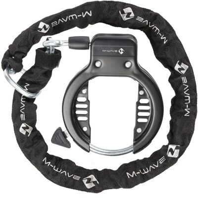 Zamek rowerowy M-Wave - Łańcuch stalowy 1500mm z velcro - Czarny Zamek rowerowy M-Wave - Łańcuch stalowy 1500mm z velcro - Czarny