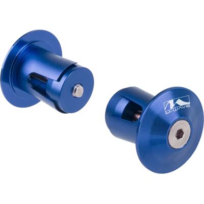 Embouts de Guidon en Aluminium Bleu M-WAVE - Embouts de guidon Embouts de Guidon en Aluminium Bleu M-WAVE - Embouts de guidon