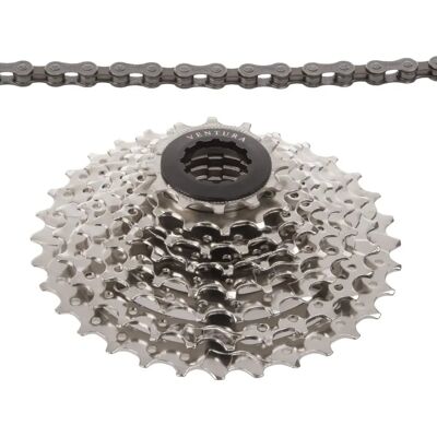 Set Bici 8 Velocità Ventura Power - Cassetta e Catena Set Bici 8 Velocità Ventura Power - Cassetta e Catena