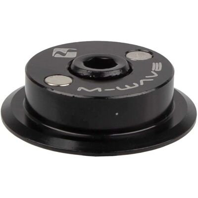 M-wave 1-1/8'' Fiets Headset Cap - Zwart aluminium, magnetische ondersteuning M-wave 1-1/8'' Fiets Headset Cap - Zwart aluminium, magnetische ondersteuning