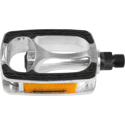 M-wave Aluminium Pedal - Steady A9 - Zilver - Antislip - As 9/16 - Reflector - Fietsaccessoire M-wave Aluminium Pedal - Steady A9 - Zilver - Antislip - As 9/16 - Reflector - Fietsaccessoire