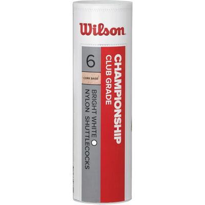 Wilson Volantes de bádminton - Pack de 6, Blanco - Volantes de bádminton Wilson Volantes de bádminton - Pack de 6, Blanco - Volantes de bádminton