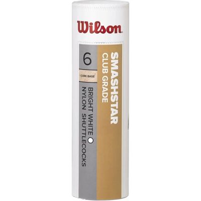 Pelotas de bádminton Wilson - 6 Duraderas plástico y corcho - 77 Grains Pelotas de bádminton Wilson - 6 Duraderas plástico y corcho - 77 Grains