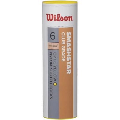Wilson WRT6050WH77 - Volanti da badminton, 6 pezzi, Giallo Wilson WRT6050WH77 - Volanti da badminton, 6 pezzi, Giallo