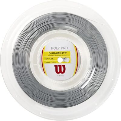 Wilson Poly Pro Tennissaiten - Silber - 17G Wilson Poly Pro Tennissaiten - Silber - 17G