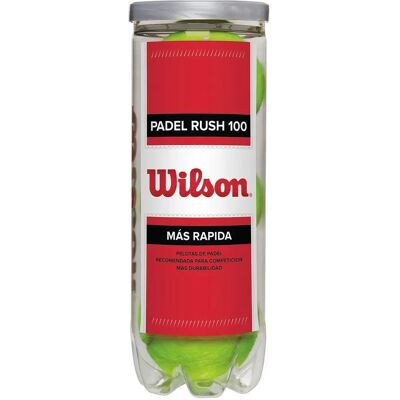 Wilson Padel Rush 100 - Duradero, Rápido, Ecológico - Pelotas de Padel Wilson Padel Rush 100 - Duradero, Rápido, Ecológico - Pelotas de Padel