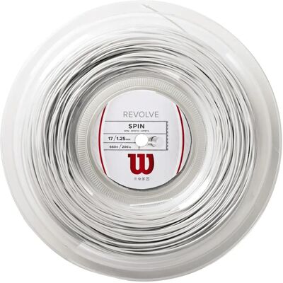 Wilson Unisex Tennis String - Revolve Spin 200m - Weiß - Profi Wilson Unisex Tennis String - Revolve Spin 200m - Weiß - Profi