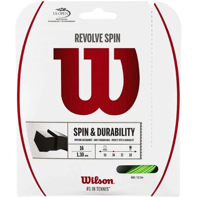 Wilson Revolve Spin 16 grüne Tennissaite - Offensiv & Spin Wilson Revolve Spin 16 grüne Tennissaite - Offensiv & Spin