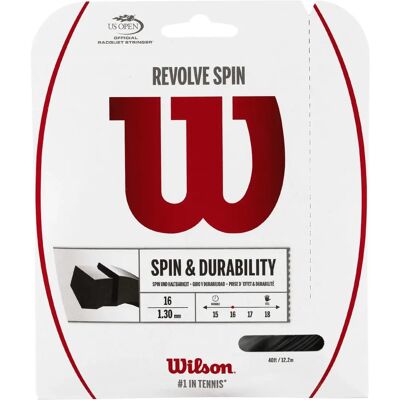 Cuerda de Tenis Wilson Revolve Spin - Control y Spin - 16g Cuerda de Tenis Wilson Revolve Spin - Control y Spin - 16g