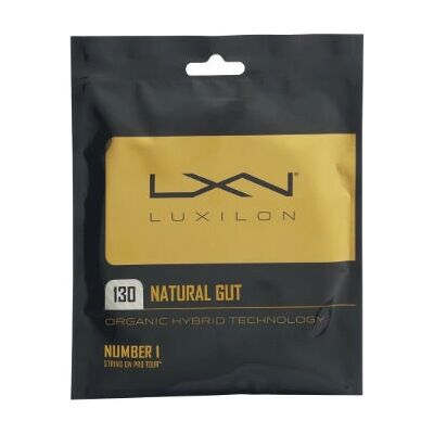Cordage de tennis Luxilon Natural Gut 130 - Transparent - Publicité Cordage de tennis Luxilon Natural Gut 130 - Transparent - Publicité