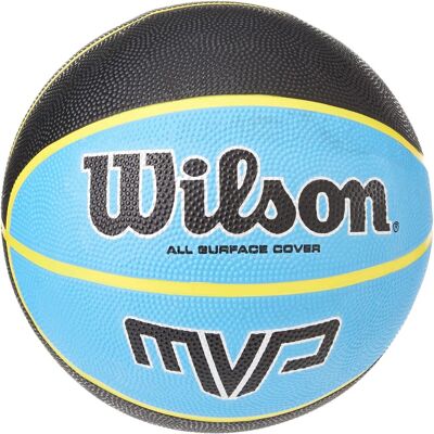 Ballon de basket Wilson MVP Taille 5 - Noir/Bleu - Publicité Ballon de basket Wilson MVP Taille 5 - Noir/Bleu - Publicité