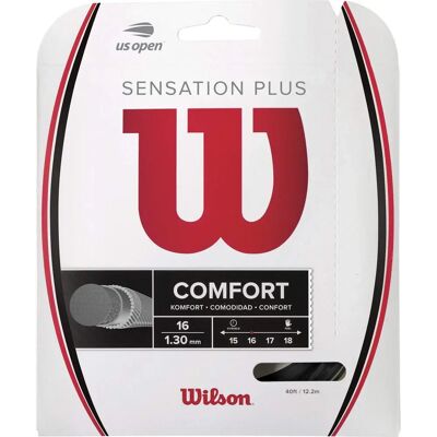 Wilson Sensation Plus 16 - Tennissnöre - Svart Wilson Sensation Plus 16 - Tennissnöre - Svart