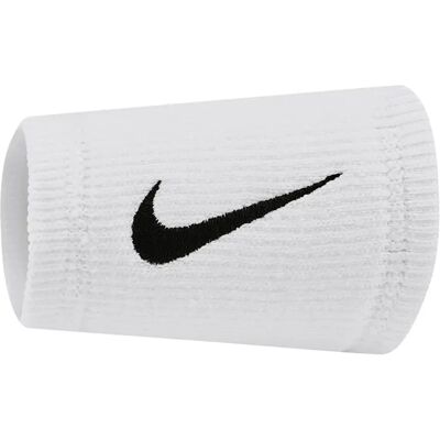 Nike Elite Doublewide Handgelenkband - Unisex - Weiß/Schwarz Nike Elite Doublewide Handgelenkband - Unisex - Weiß/Schwarz