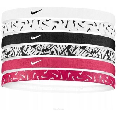 Nike AC4455-114 - Weiß/Rosa/Schwarz - ONE - 6er-Pack - Stirnband Nike AC4455-114 - Weiß/Rosa/Schwarz - ONE - 6er-Pack - Stirnband