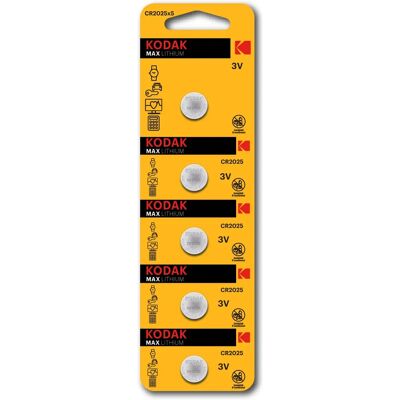 Pile Lithium Kodak CR2025 - Pack de 5 - Publicité Pile Lithium Kodak CR2025 - Pack de 5 - Publicité