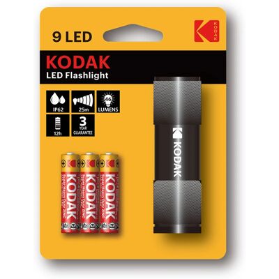 Lanterna de Mão Kodak 9 LED Preta - Lanterna Lanterna de Mão Kodak 9 LED Preta - Lanterna