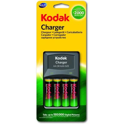 Cargador Kodak K620-E + 4 Baterías Recargables 2100mAh Cargador Kodak K620-E + 4 Baterías Recargables 2100mAh