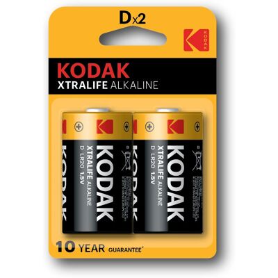 Batería Kodak KDXLR20PB2 D - Alcalina Desechable 1,5 V Batería Kodak KDXLR20PB2 D - Alcalina Desechable 1,5 V