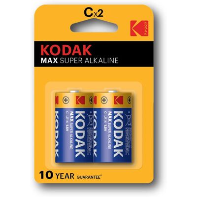 Kodak Max Super C Alkalibatterie - 2 Stk Kodak Max Super C Alkalibatterie - 2 Stk