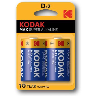Pile Alcaline Kodak Max Super D - Pile - Publicité Pile Alcaline Kodak Max Super D - Pile - Publicité