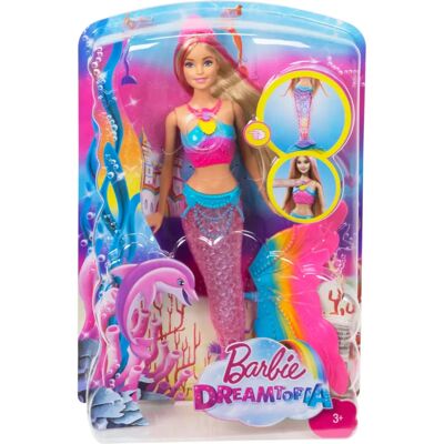 Poupée Sirène Barbie Lumières Arc-en-Ciel (DHC40) - Publicité Poupée Sirène Barbie Lumières Arc-en-Ciel (DHC40) - Publicité