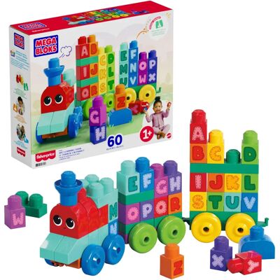 Mega Bloks ABC Naukiowy pociąg - Zabawka konstrukcyjna dla 1-5 lat Mega Bloks ABC Naukiowy pociąg - Zabawka konstrukcyjna dla 1-5 lat