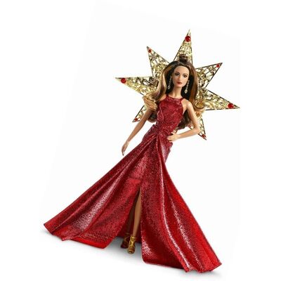 Mattel - Teresa Holiday 2017 - Brune - Robe Rouge - Doll - Publicité Mattel - Teresa Holiday 2017 - Brune - Robe Rouge - Doll - Publicité