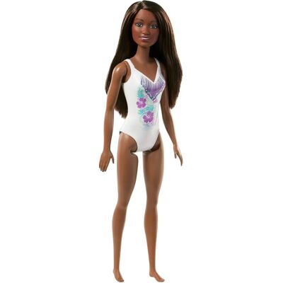 Barbie FJD99 Lalka plażowa - Kwiatowy wzór - Lalka Barbie FJD99 Lalka plażowa - Kwiatowy wzór - Lalka