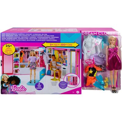 Barbie Armoire de Rêve de Barbie avec Poupée Barbie, Accessoires et Vêtements Barbie Armoire de Rêve de Barbie avec Poupée Barbie, Accessoires et Vêtements