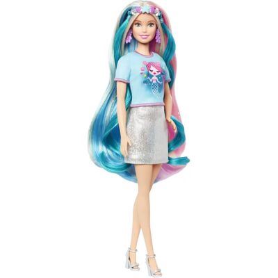 Lalka Barbie Fantasy Hair z Wyglądem Syreny i Jednorożca (GHN04) Lalka Barbie Fantasy Hair z Wyglądem Syreny i Jednorożca (GHN04)