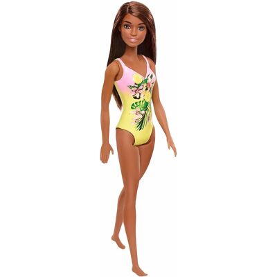 Poupée Barbie GHW39 - Brune, Maillot, Couleurs vives - Publicité Poupée Barbie GHW39 - Brune, Maillot, Couleurs vives - Publicité