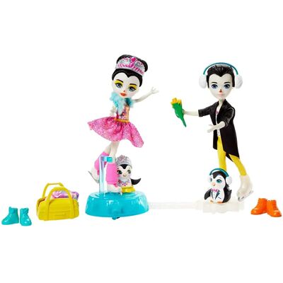 Zestaw łyżwiarzy Enchantimals Preena Penguin i Patterson Penguin - Zabawka dla dzieci Zestaw łyżwiarzy Enchantimals Preena Penguin i Patterson Penguin - Zabawka dla dzieci