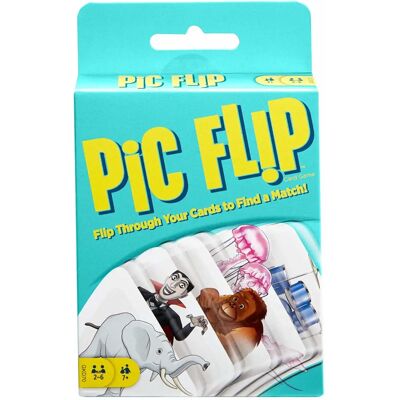 Mattel Games Pic Flip Jeu de cartes - Match familial - 110 Cartes Mattel Games Pic Flip Jeu de cartes - Match familial - 110 Cartes