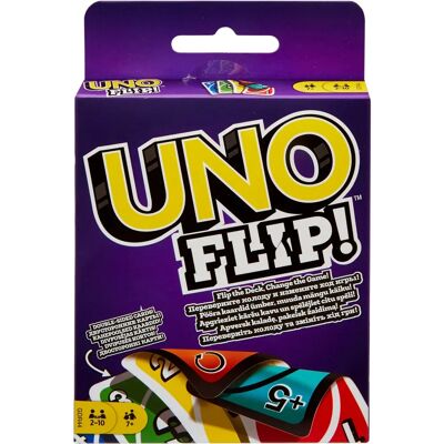 Jogo de cartas UNO FLIP! da Mattel - Estratégia e diversão 7+ Jogo de cartas UNO FLIP! da Mattel - Estratégia e diversão 7+