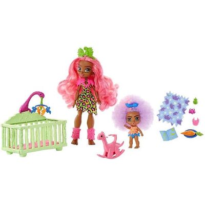 Mattel Cave Club Fernessa - Zestaw z 2 lalkami i akcesoriami - Dzieci prehistoryczne Mattel Cave Club Fernessa - Zestaw z 2 lalkami i akcesoriami - Dzieci prehistoryczne