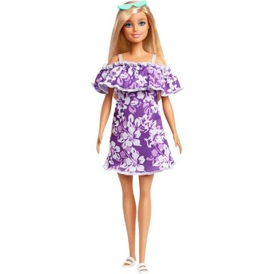 Mattel Barbie Fioletowa Recyrkulowana Plastikowa Plażowa Lalka - Lalka Mattel Barbie Fioletowa Recyrkulowana Plastikowa Plażowa Lalka - Lalka