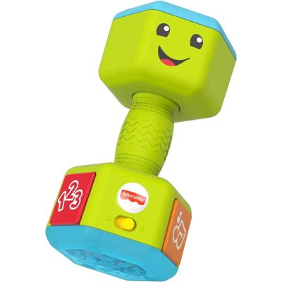 Fisher-Price Laugh & Learn Countin' Reps Dumbbell - Brinquedo para bebês Fisher-Price Laugh & Learn Countin' Reps Dumbbell - Brinquedo para bebês