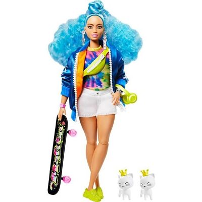 Barbie Extra bambola - #4 con skateboard e 2 gattini (GRN30) Barbie Extra bambola - #4 con skateboard e 2 gattini (GRN30)