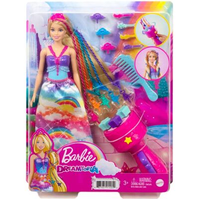 Boneca de Cabelo de Princesa Barbie Dreamtopia Twist'n Style Boneca de Cabelo de Princesa Barbie Dreamtopia Twist'n Style
